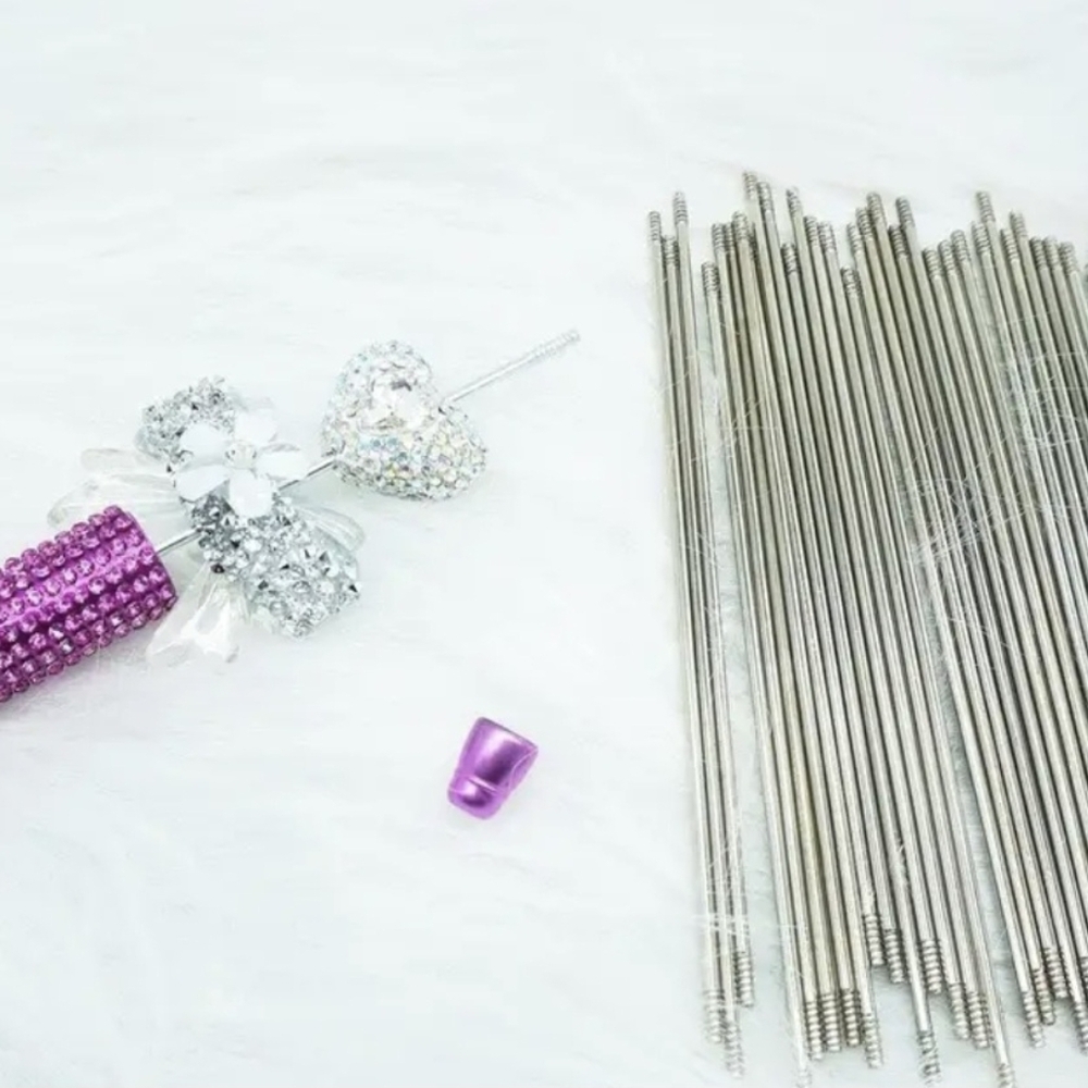 NEW-!Silver-Toned Bead3d Pen Extenders